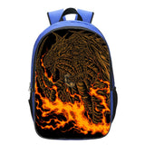 Kids Godzilla Backpack Large Blue School Bag Bookbags Trendy Godzilla Bag