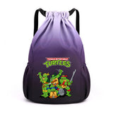 Ninja Turtle Drawstring Backpack Large Gym Bag Water Resistant Sports Bag Ideal Present