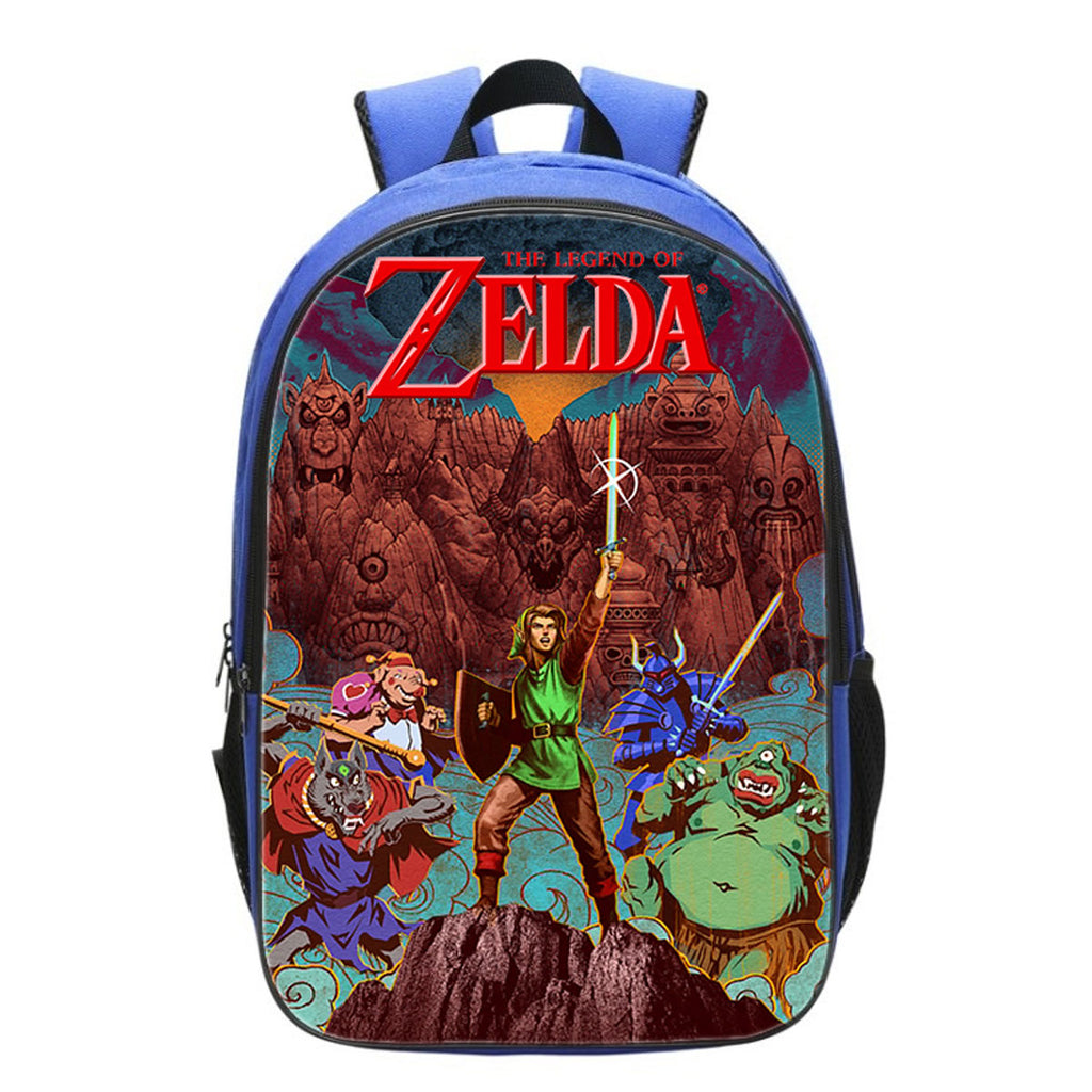 Kids Zelda Backpack Large Blue School Bag Bookbags Trendy Gift