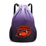 Cleveland Drawstring Backpack American Football Large Gym Bag Water Resistant Sports Bag