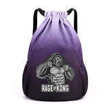 King Kong Drawstring Backpack Large Gym Bag Water Resistant Sports Bag Ideal Present