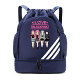 Blackpink Drawstring Backpack Gym Bag Water Resistant Sports Sackpack Ideal Present
