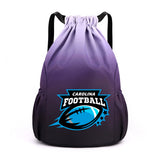 Carolina Drawstring Backpack American Football Large Gym Bag Water Resistant Sports Bag