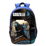 Kids Godzilla Backpack Large Blue School Bag Bookbags Trendy Godzilla Bag