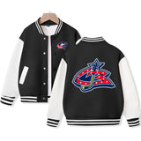Columbus Jacket for Kids Ice Hockey Varsity Jacket Cotton Made Medium Thickness