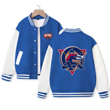 Edmonton Jacket for Kids Ice Hockey Varsity Jacket Cotton Made Medium Thickness