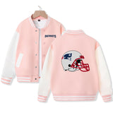 Kid's New England Varsity Jacket American Football Varsity Jacket Cotton Jacket