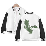 California Varsity Jacket for Kids Baseball Jacket Letterman Jacket Cotton Jacket