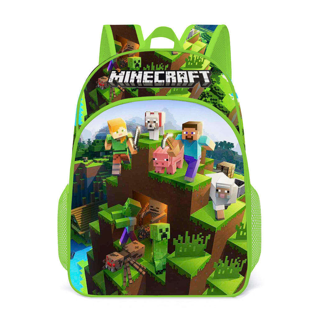 Minecraft School Backpack for Kids Lunch Bag Pencil Bag 3 Pieces Ideal Present