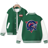 Edmonton Jacket for Kids Ice Hockey Varsity Jacket Cotton Made Medium Thickness