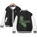 California Varsity Jacket for Kids Baseball Jacket Letterman Jacket Cotton Jacket