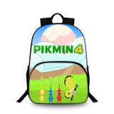 Pikmin 4 Kids 15" Backpack Water Bottle Side Pouches Kid's School Bookbag