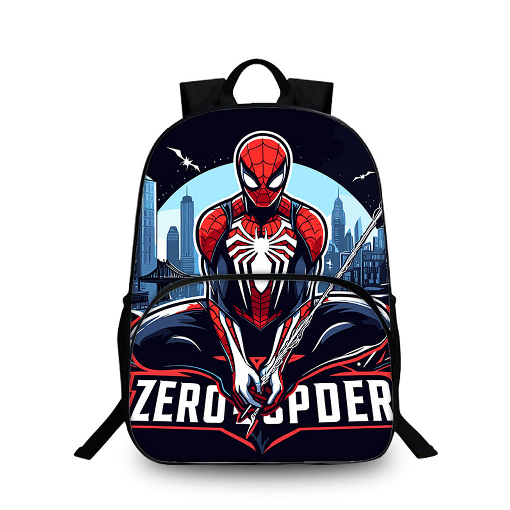 Spiderman Kids 15" Backpack Water Bottle Side Pouches Kid's School Bookbag