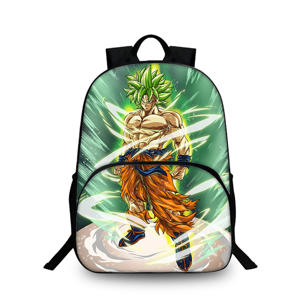Dragon Ball Goku Kids 15" Backpack Water Bottle Side Pouches Kid's School Bookbag