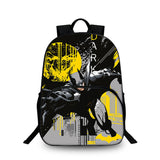 Dark Knight Kids 15" Backpack Water Bottle Side Pouches Kid's School Bookbag