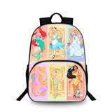 Princess 15" Backpack with Two Side Pouches Kid's School Bookbag