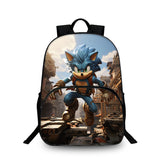 Sonic Kids 15" Backpack Water Bottle Side Pouches Kid's School Bookbag
