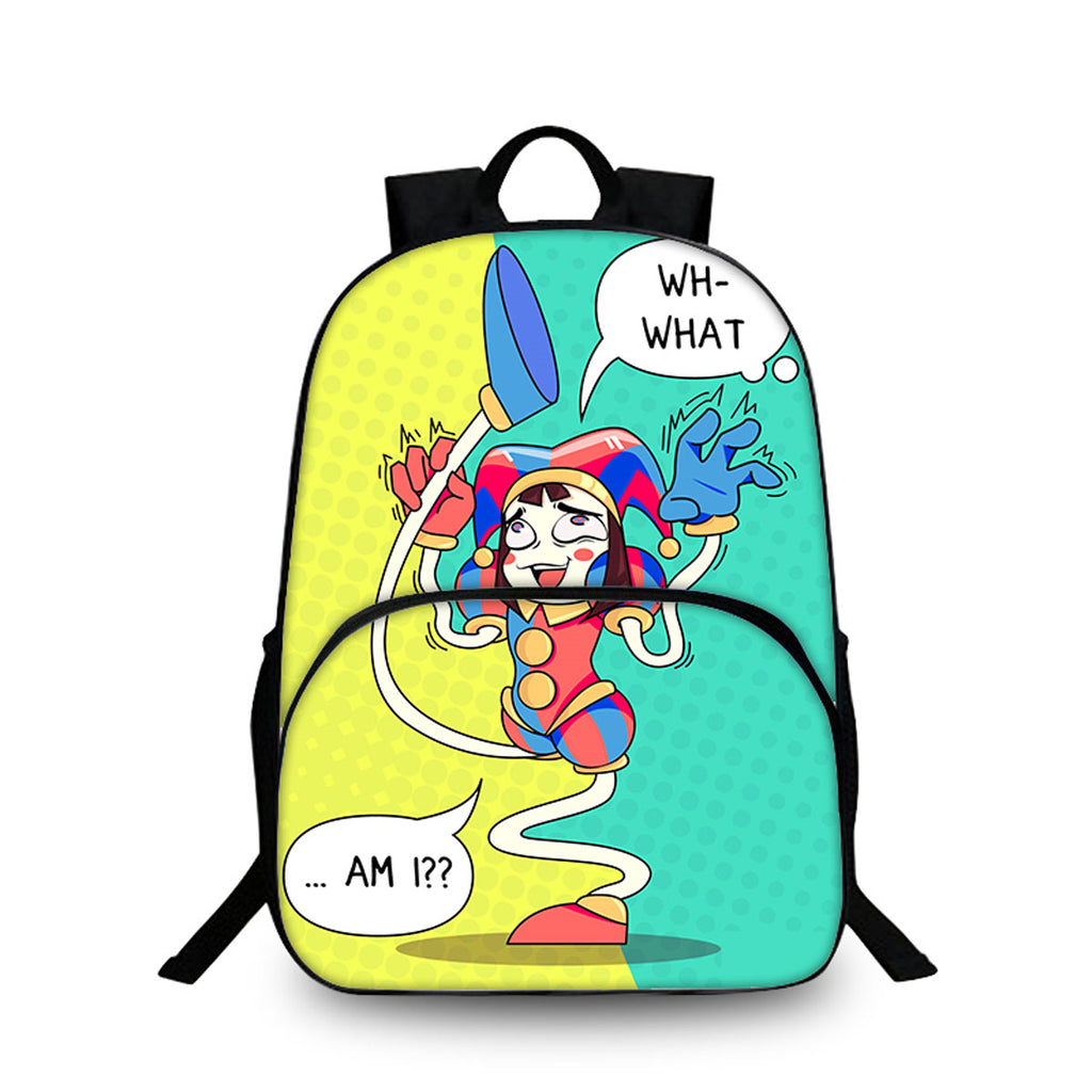 The Amazing Digital Circus Kids 15" Backpack Water Bottle Side Pouches Kid's School Bookbag