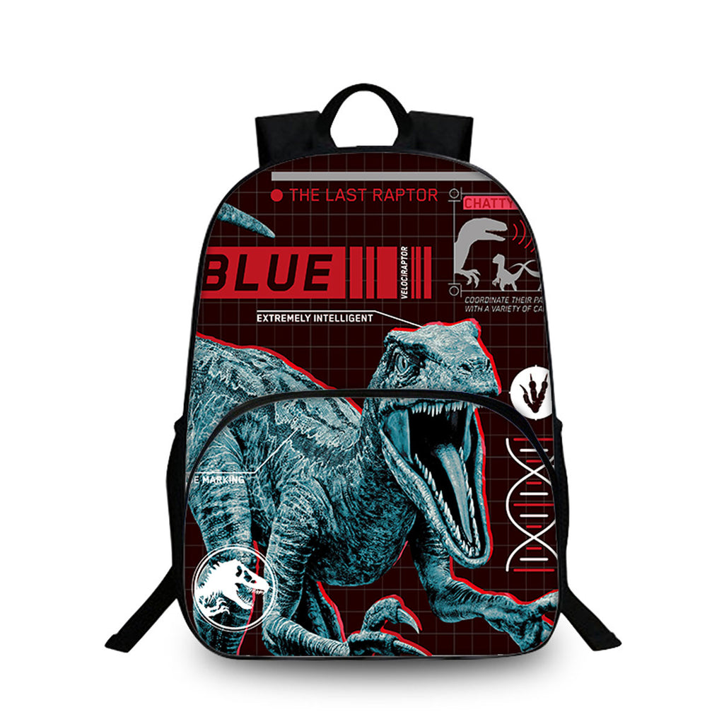Cool Dinosaur Kids 15" Backpack Water Bottle Side Pouches Kid's School Bookbag