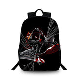 Spiderman Kids 15" Backpack Water Bottle Side Pouches Kid's School Bookbag