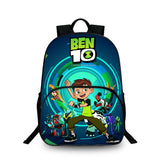 Ben 10 Kids 15" Backpack Two Side Pouches Kid's School Bookbag