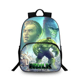 HULK Kids 15" Backpack Multiple Compartments Side Pouches Kid's School Bookbag