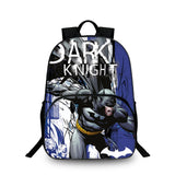 Dark Knight Kids 15" Backpack Water Bottle Side Pouches Kid's School Bookbag