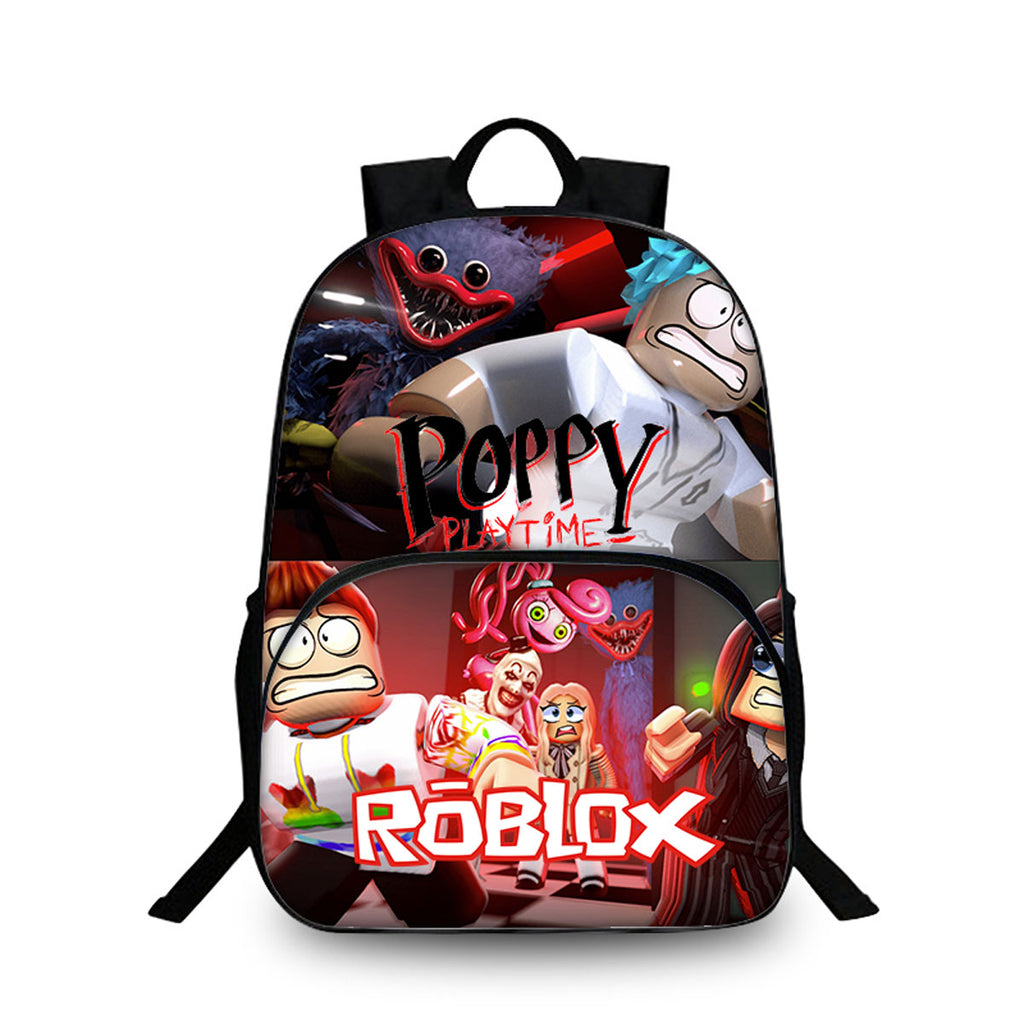 Roblox Poppy Playtime 15 inches School Backpack Lunch Bag Shoulder Bag Pencil Case 4 Pieces Combo