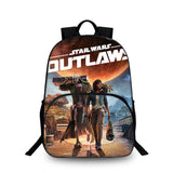 Star Wars Outlaws Kids 15" Backpack Water Bottle Side Pouches Kid's School Bookbag