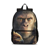 Kingdom of the Planet of the Apes 18 inches Backpack School Bag for Kids Large Capacity