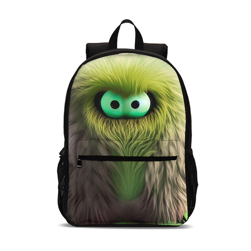 Furry Monster Kids 18 inches Backpack School Bag for Kids Large Capacity