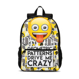 Cute Emoji Kids 18 inches Backpack School Bag for Kids Large Capacity