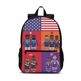 Basketball All-Star 18 inches Backpack School Bag for Kids Large Capacity