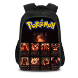 Fire Type Pokemon Kid's School Backpack Lunch Bag Pencil Case 3 Pieces Combo