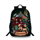Aquaman 15" Backpack with Two Side Pouches Kid's School Bookbag