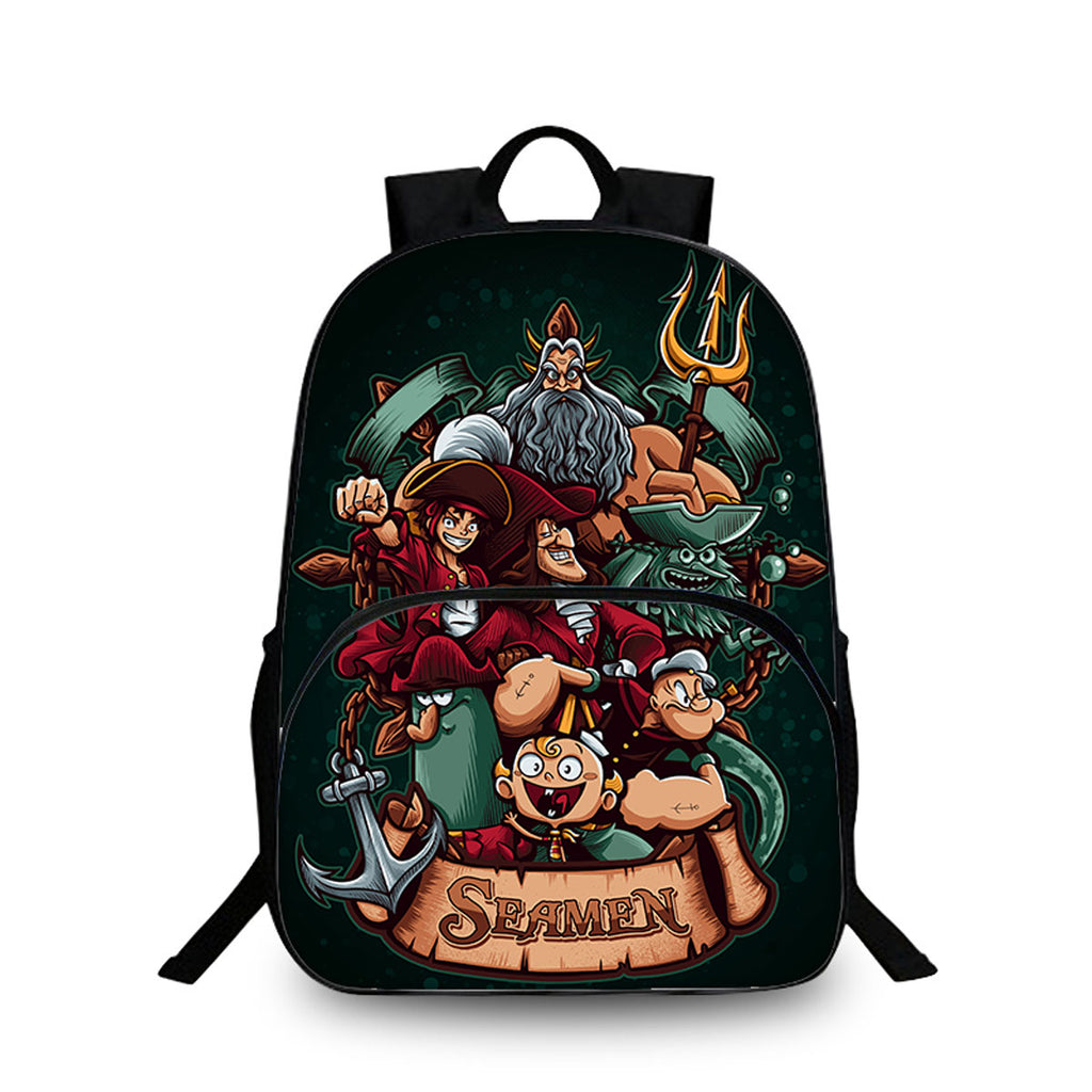 Aquaman 15 inches School Backpack Lunch Bag Shoulder Bag Pencil Case 4 Pieces Combo