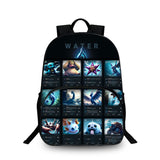 Water Type Pokemon 15 inches School Backpack Lunch Bag Shoulder Bag Pencil Case 4 Pieces Combo