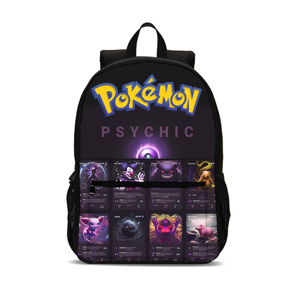 Psychic Type Pokemon 4 Pieces Combo 18 inches School Backpack Lunch Bag Shoulder Bag Pencil Case