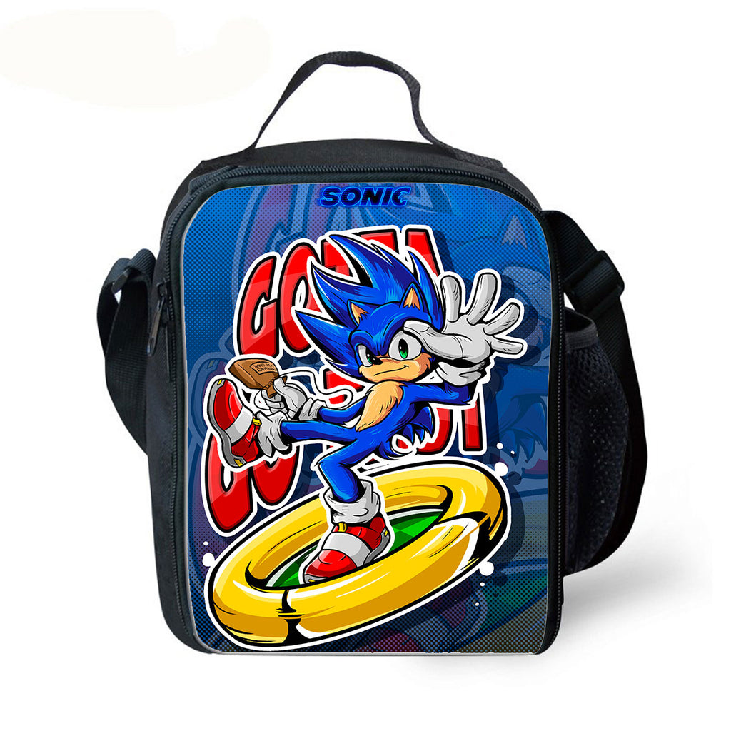 Sonic Lunch Bag for Kids Graphic Print Insulated Lunch Box Waterproof