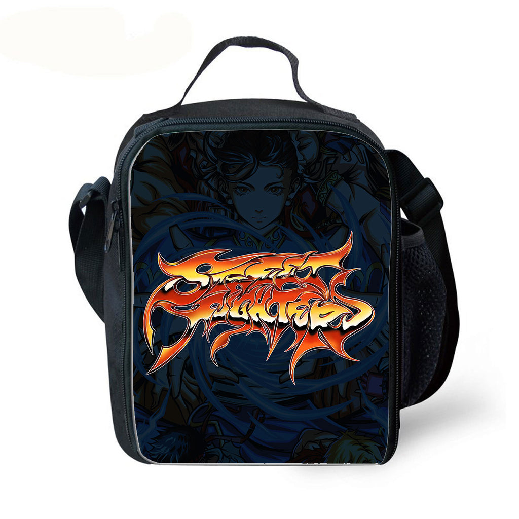 Kids Street Fighter Lunch Box Graphic Print Insulated Lunch Bag Waterproof