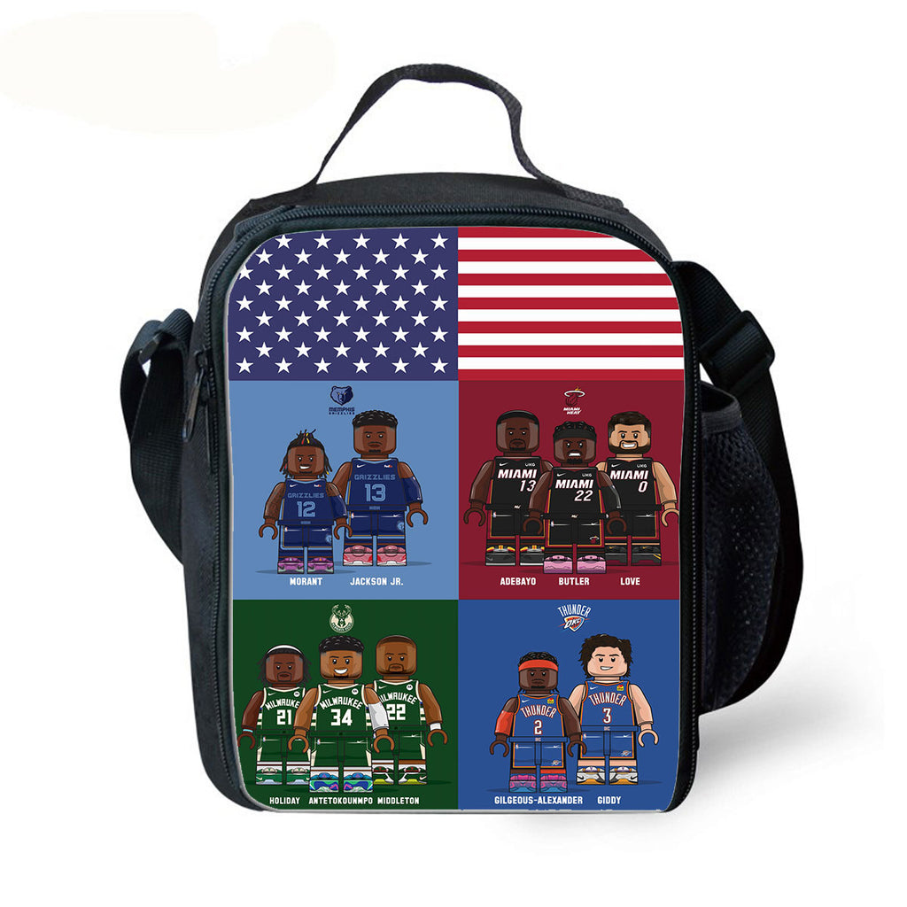 Basketball All-Star Lunch Bag Kids Insulated Lunch Box Waterproof