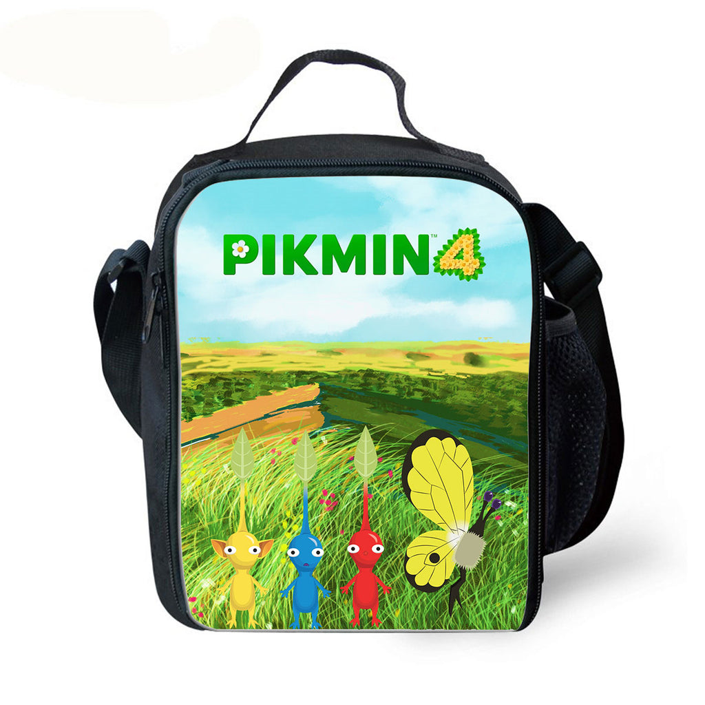 Kids Pikmin 4 Lunch Box Graphic Print Insulated Lunch Bag Waterproof