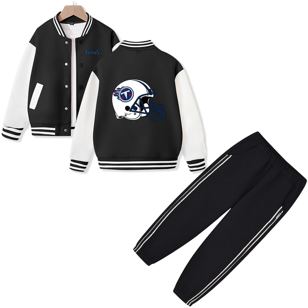 Tennessee American Football Varsity Jacket and Pants 2 Pieces Outfit Kids Clothing Suit Ideal Gift