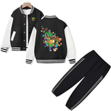 Minecraft Varsity Jacket and Pants 2 Pieces Outfit Kids Clothing Suit Ideal Gift
