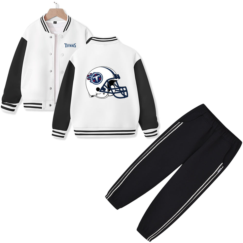 Tennessee American Football Varsity Jacket and Pants 2 Pieces Outfit Kids Clothing Suit Ideal Gift