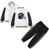 Seattle American Football Varsity Jacket and Pants 2 Pieces Outfit Kids Clothing Suit Ideal Gift