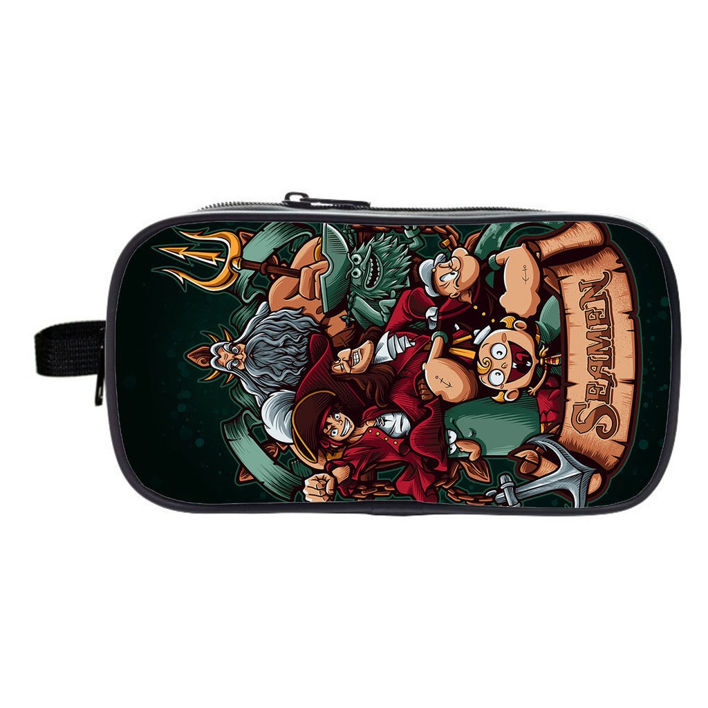 Aquaman Popeye One Piece Luffy Kid's Backpack Lunch Bag Pencil Case 3 Pieces Combo