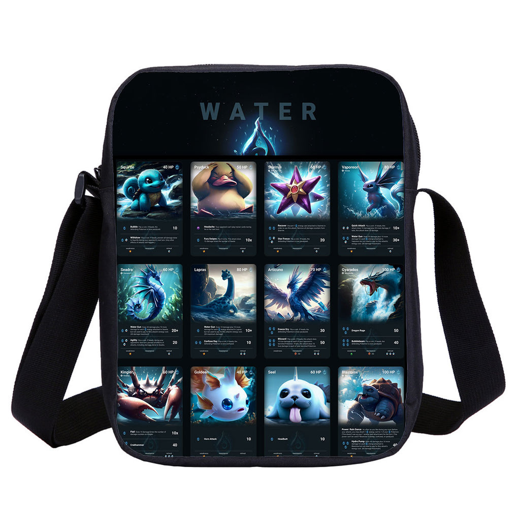 Water Type Pokemon School Backpack Shoulder Bag Pencil Case 3 Pieces Combo