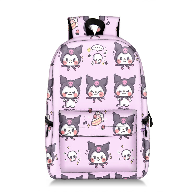 Kuromi Backpack Kids Kuromi Anime School Bag Girl's Book Bag Print Backpack