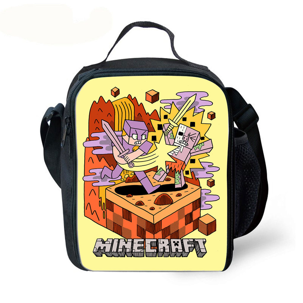 Minecraft Lunch Bag Kid's Insulated Lunch Box Waterproof